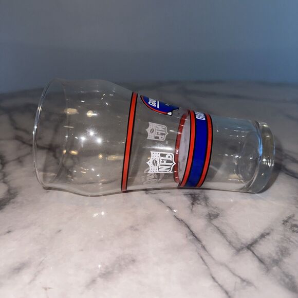 VINTAGE 1992 Collab Official NYG New York Giants Coca Cola Glass Retro Cup NFL - Picture 8 of 8